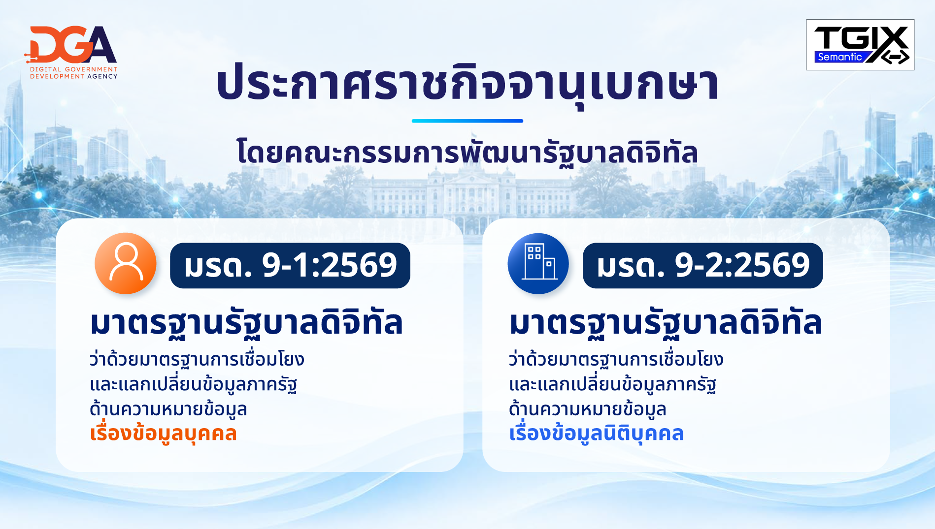 หน้าแรก Banner เผยแพร่ประกาศราชกิจจาฯ มรด 9 1 9 2 2569 DGB