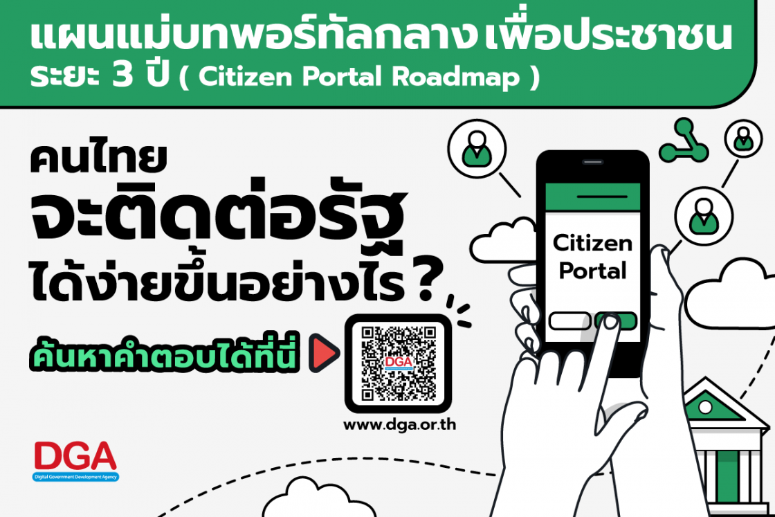 แผนแม่บทพอร์ทัลกลางเพื่อประชาชน ระยะ 3 ปี Citizen Portal Roadmap