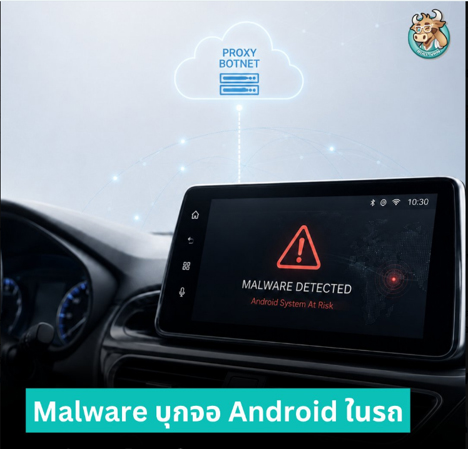 มัลแวร์ Android แฝงตัวในระบบอัปเดตของระบบความบันเทิงในยานยนต์ (Head Unit)