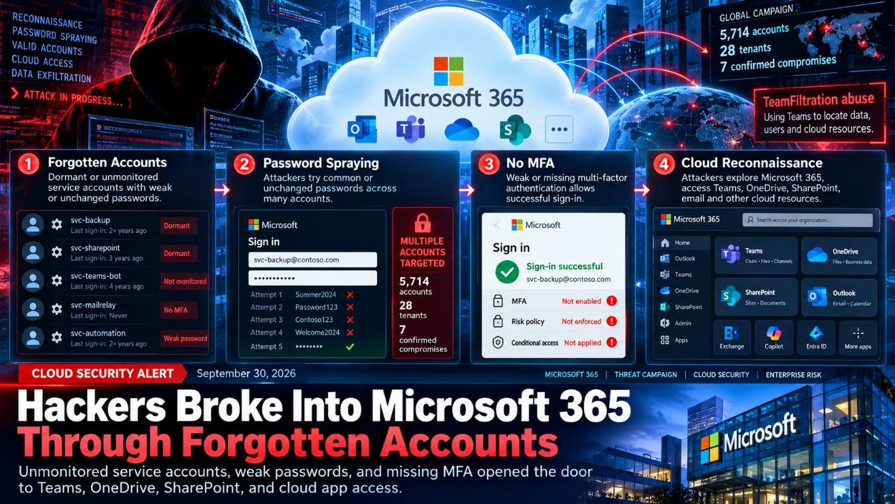 พบ Microsoft 365 ถูกเจาะผ่าน Service Account ผ่านบัญชีที่ถูกลืมและไม่มี MFA